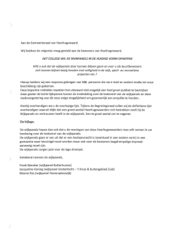 Insprekers Wijkpanels Heerhugowaard moeten blijven (Bij14-618)