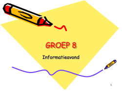 GROEP 8 info avond 2014-2015