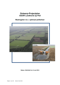 Inhoud projectplan ww korte versie
