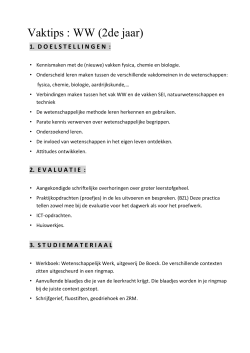 Vaktips : WW (2de jaar)