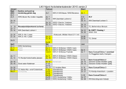 Activiteitenkalender 2015 - Lochemse Kanovereniging Njord