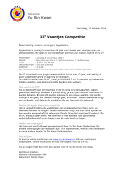 Uitnodiging 33e VC 091114 - Yu-Sin-Kwan