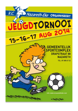 Info Jeugdtornooi VC Nazareth-Eke Zondag 17/08 &ndash; U9