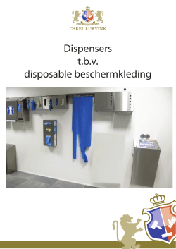 Dispensers tbv disposable kleding