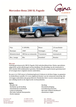 Mercedes-‐Benz 280 SL Pagode