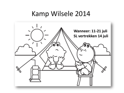 Kamp Wilsele 2014