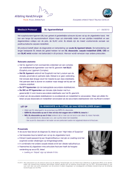 Medisch protocol - Afdeling Handchirurgie