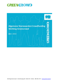 Stichting Greencrowd - Utrechtseweg 310 - 6812 AR - Arnhem