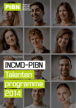 INCMD-PIBN Talentenprogramma