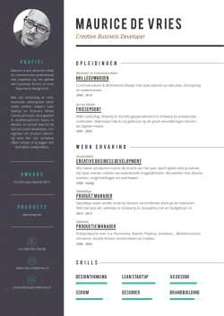 Download CV - Maurice de Vries