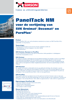 PanelTack HM voor de verlijming van SVK Ornimat