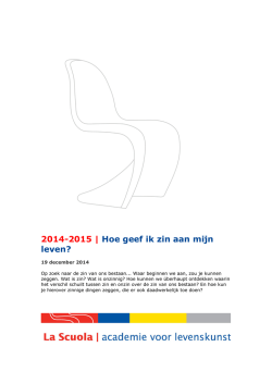 Hoe geef ik zin aan mijn leven