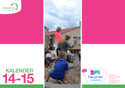jaarkalender - Welkom bij obs. Twa yn Ien