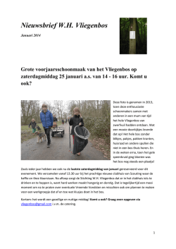 Januari 2014 - Vrienden van het WH Vliegenbos