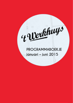 Het nieuw programmaboekje voor de periode januari