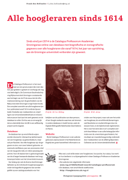 Catalogus Professorum Academie Groninganae