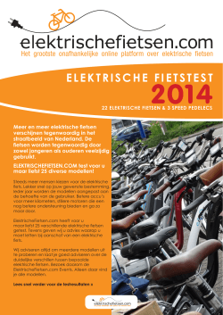 Bekijk hier de elektrische fietstest 2014