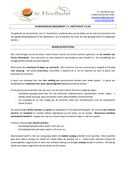 Huishoudelijk Reglement 2015