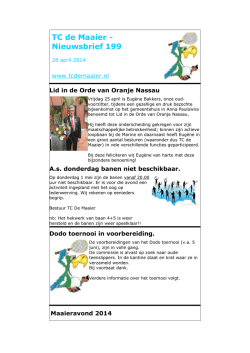 TC de Maaier - Nieuwsbrief 199