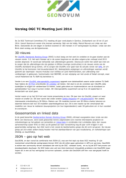 Verslag OGC TC Meeting juni 2014 3D nieuws