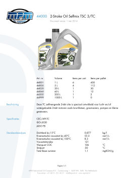 44000 2-Stroke Oil Selfmix TSC 3/TC: Productblad