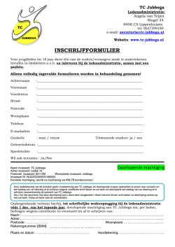 INSCHRIJFFORMULIER