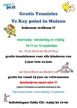 Gratis Tennisles Tc Key point in Muizen