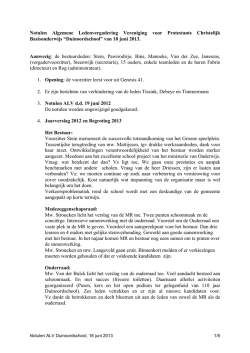 Duinoordschool ALV 2013 notulen VPJM def