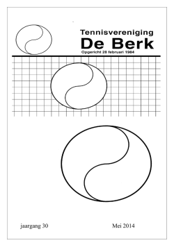Jaargang 12 - Tennisvereniging de Berk