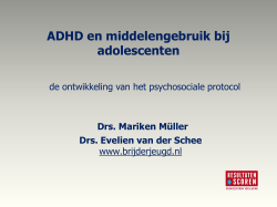 Presentatie ADHD en middelengebruik