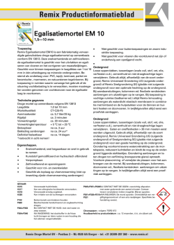 Egalisatiemortel EM 10 - Remix Droge Mortel BV
