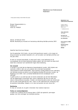 "Afschrift brief aan Borger Vleesproduktie b.v.