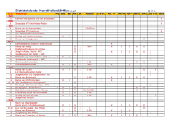 Districtskalender Noord Holland 2015 (Concept)