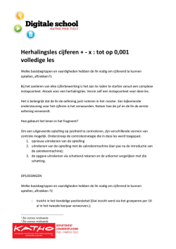 Herhalingsles cijferen + - x : tot op 0,001 volledige les