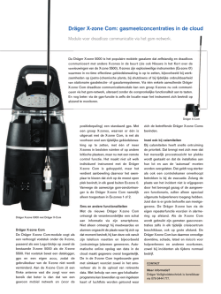 Dr&auml;ger X-zone Com: gasmeetconcentraties in de cloud