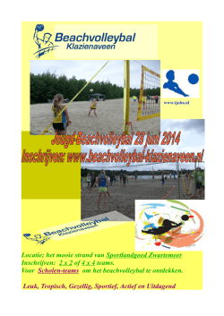 Jeugdposter Scholen - Beachvolleybal || Klazienaveen