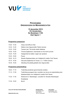 Programma 15 december 2014 VU