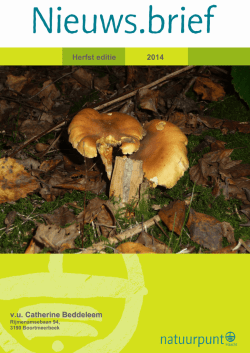 Herfst editie 2014 v.u. Catherine Beddeleem