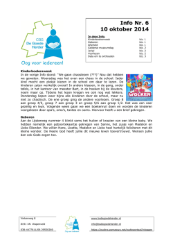 Info Nr. 6 10 oktober 2014
