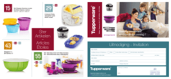 Tupperware voor 29* : de Turbo chef, croissant party en