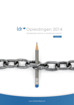 Opleidingen 2014 - ldropleidingen.be