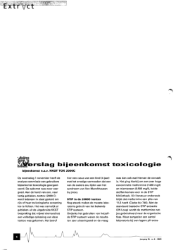 Verslag bijeenkomst toxicologie