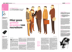 Hier geen gelikte praatjes va n recruiters