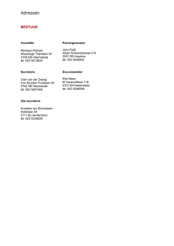 Adressen - Heemsteedsekunstkring