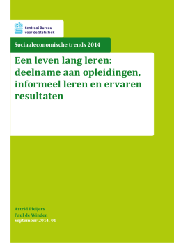 Een leven lang leren: deelname aan opleidingen, informeel