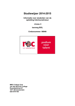 Studiewijzer 2014-2015 Interieur Adviseur