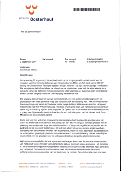 Brief Oosterhout 380kV