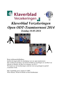 Uitnodiging KV Open ODT teamtoernooi vr-10-05