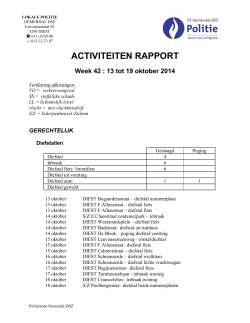 Activiteitenrapport week 13-19 oktober 2014 (pdf, 104 KB)