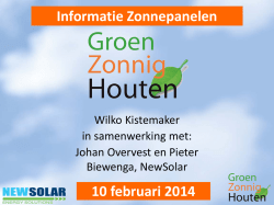 Informatie Zonnepanelen 10 februari 2014